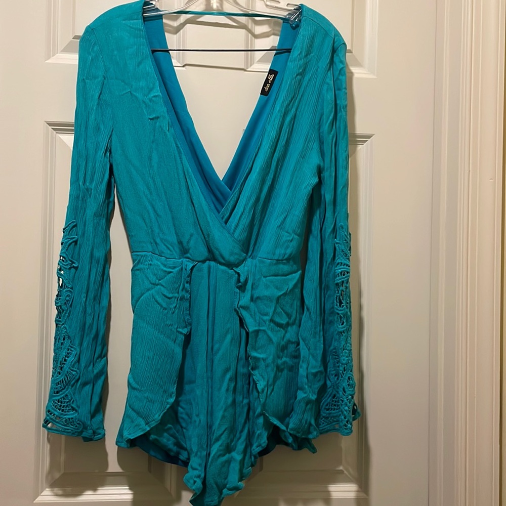 Teal blue romper